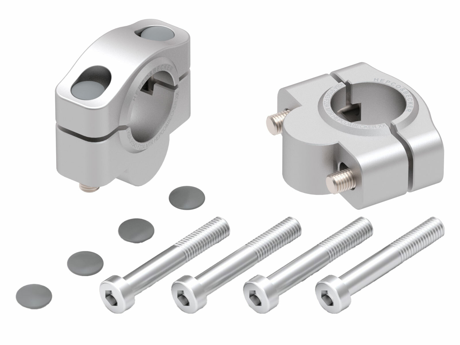 Rehausseur de guidon Hepco & Becker 20 mm - argent