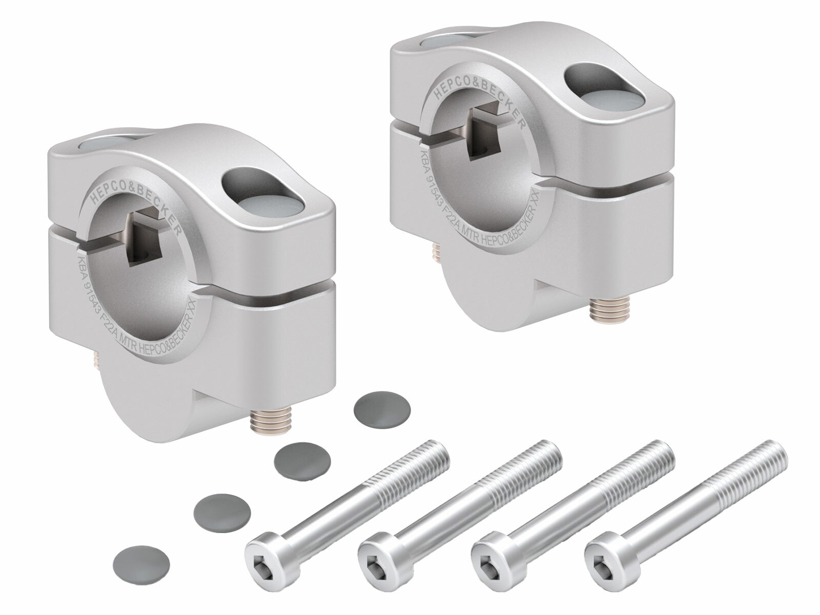 Rehausseur de guidon Hepco & Becker - argent