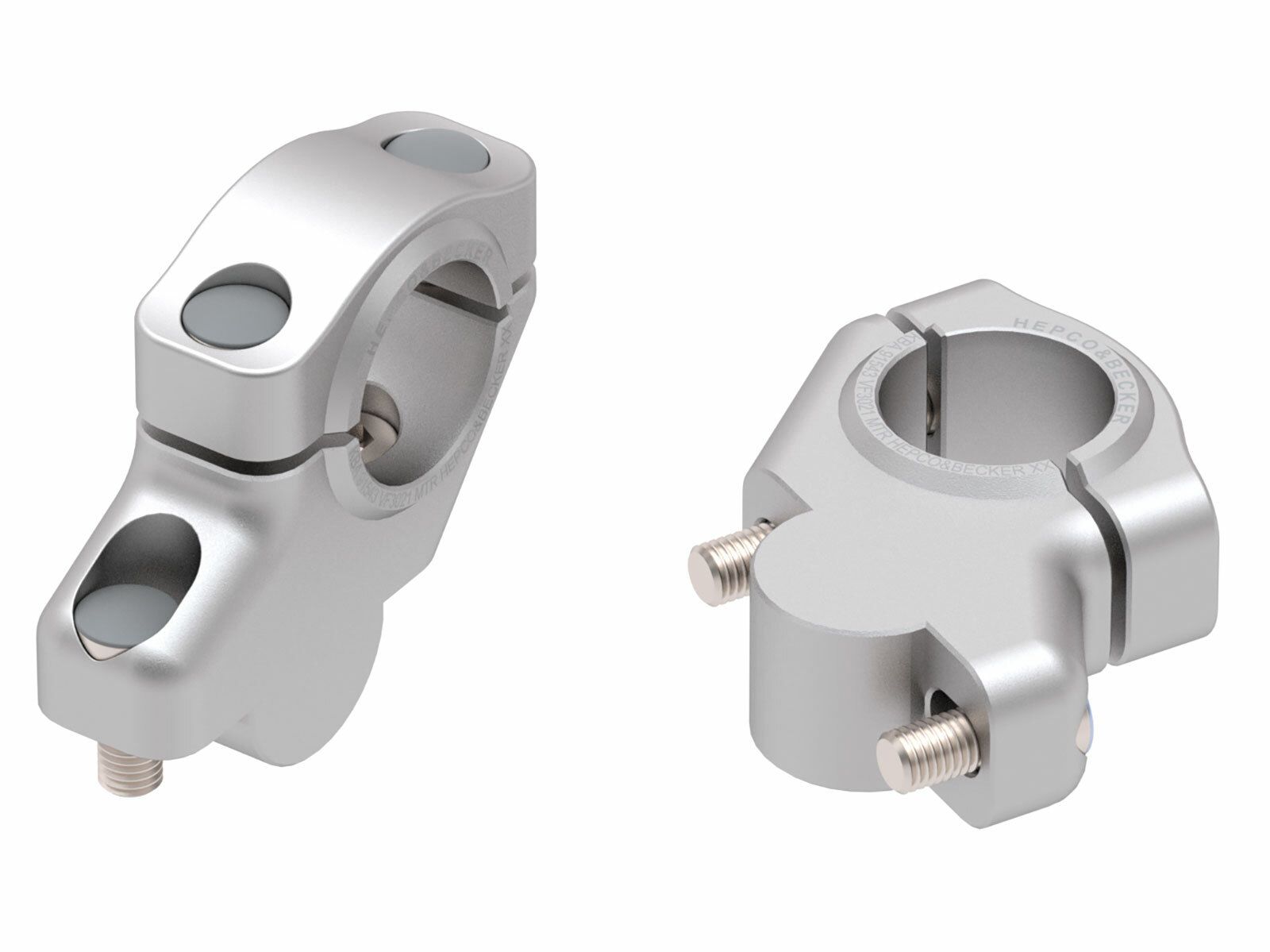 Rehausseur de guidon Hepco & Becker avec déport - argent