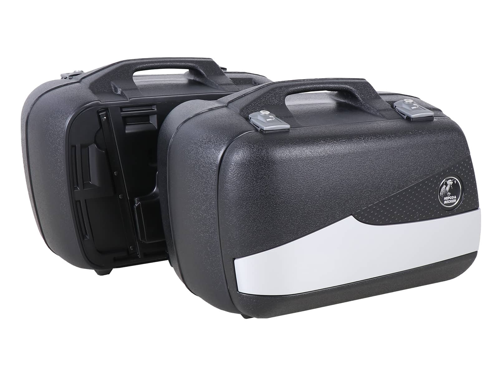 Valise Hepco & Becker Junior Flash argent 40 (la paire) - noir