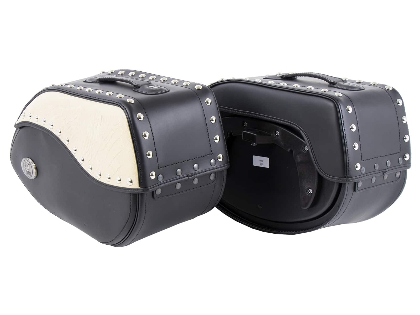 Sacoches cavalières Hepco & Becker Kit complet Ivory pour support C-Bow - noir/ivoire