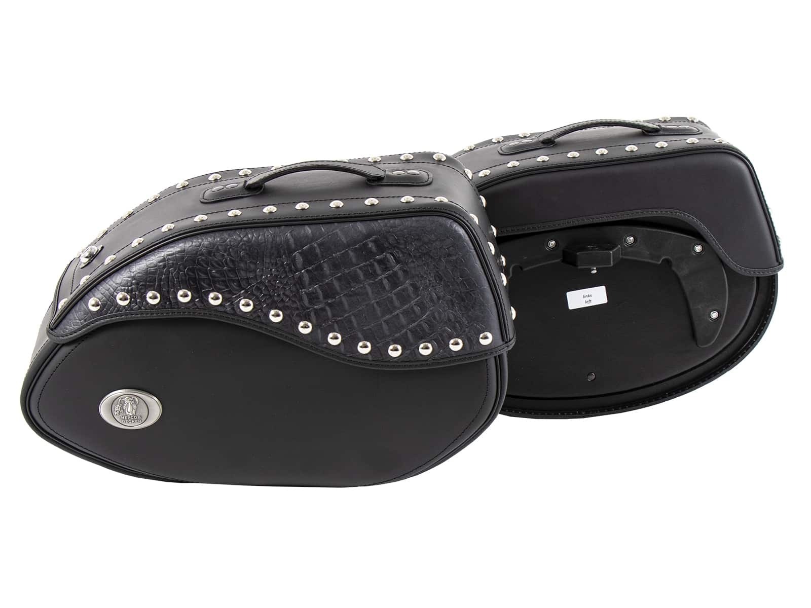 Sacoches cavalières Hepco & Becker Kit complet Ivory black pour support C-Bow - noir