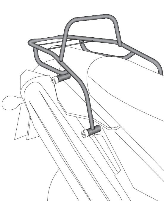 Support top case Hepco & Becker tubulaire - noir