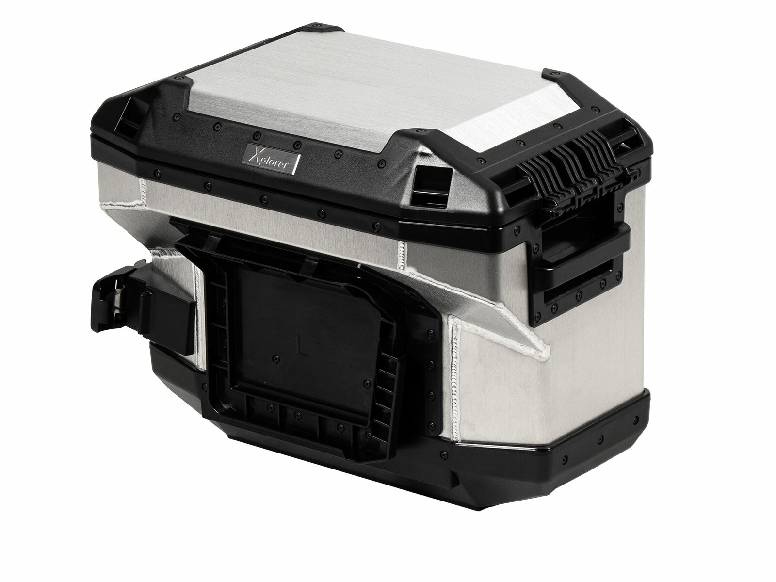 Valise Hepco & Becker Xplorer 37 gauche pour support cutout - argent