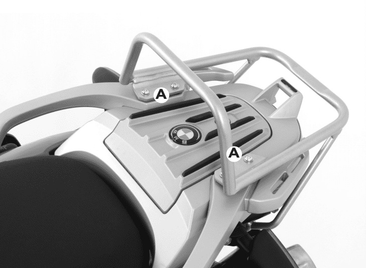 Support top case Hepco & Becker tubulaire - argent