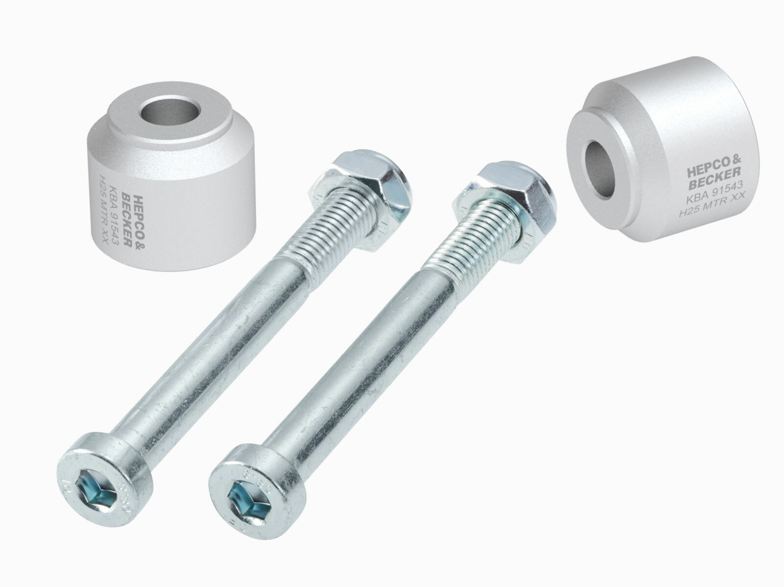 Rehausseur de guidon Hepco & Becker 25 mm - argent