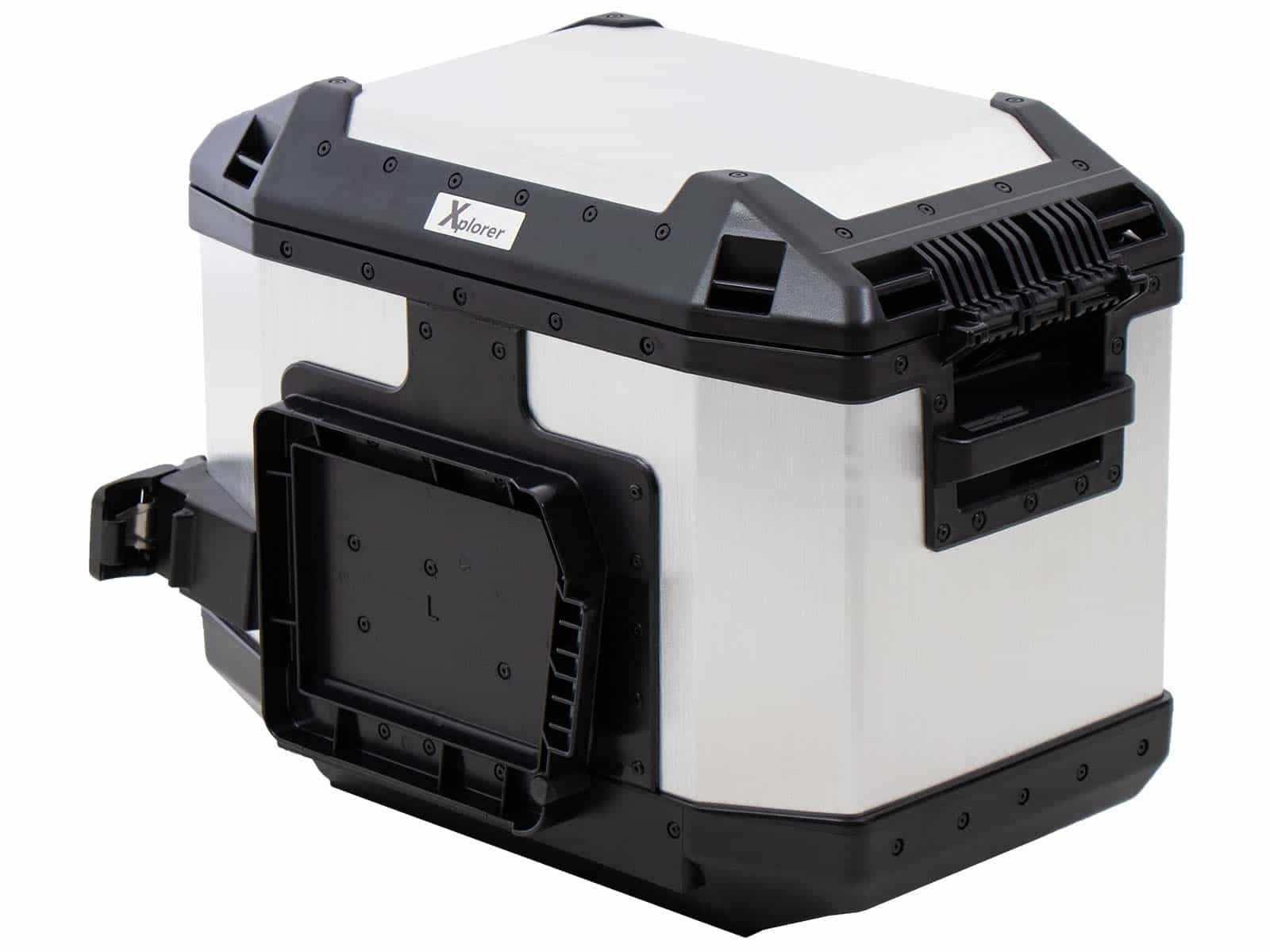Valise Hepco & Becker Xplorer 40 gauche pour support cutout - argent