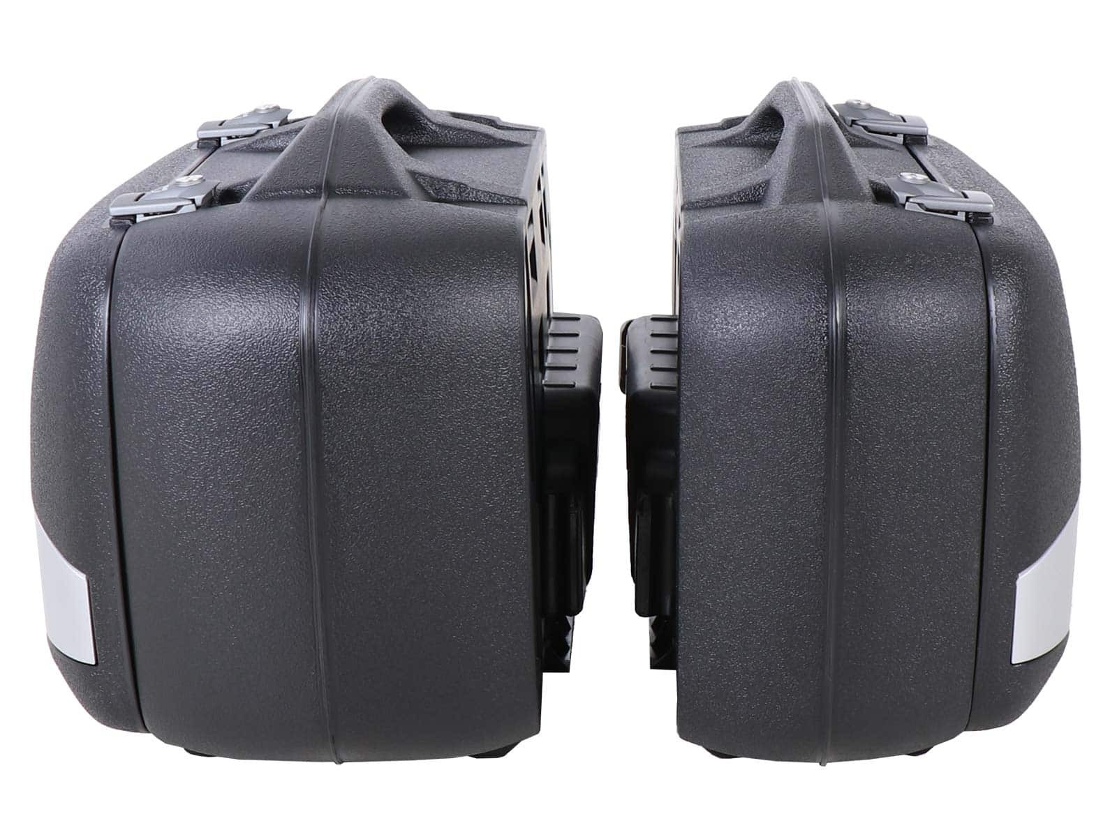 Valise Hepco & Becker Junior Flash argent Enduro (30 L gauche / 40 L droite) - noir