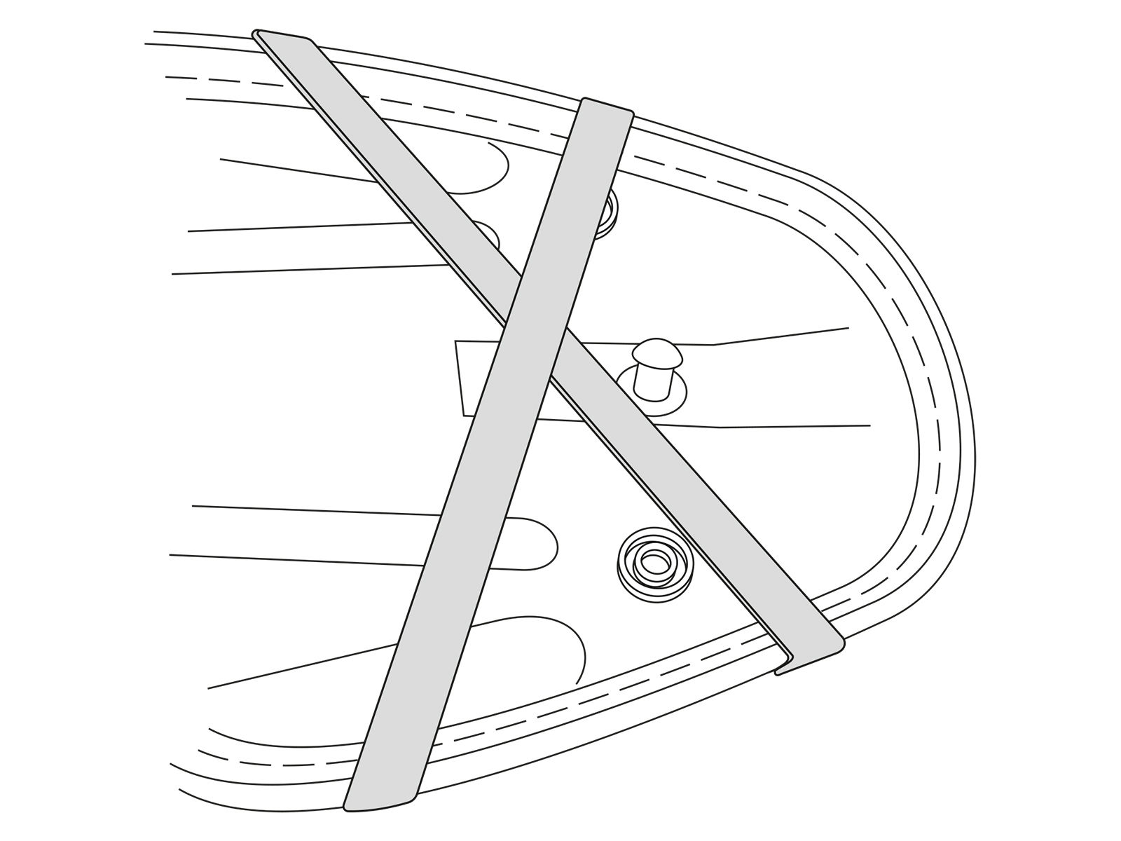 Sacoche de selle Hepco & Becker Royster - seatpad Basic inclus - noir avec fermeture éclair grise