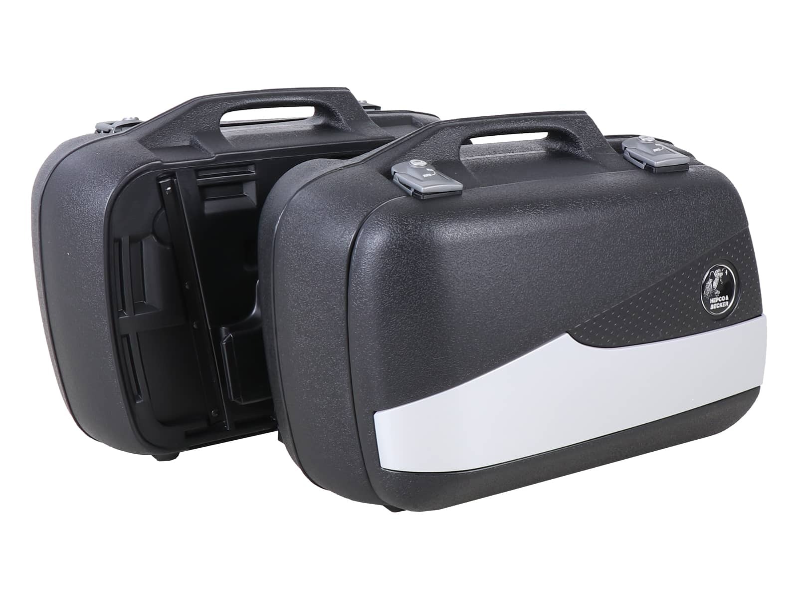 Valise Hepco & Becker Junior Flash argent 30 (la paire) - noir