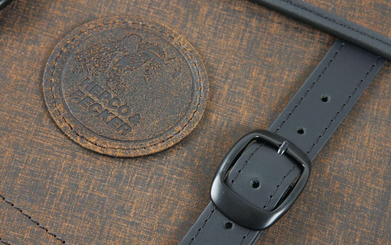 Valise Hepco & Becker Rugged (19 litres X 2 ) pour support Cutout - marron