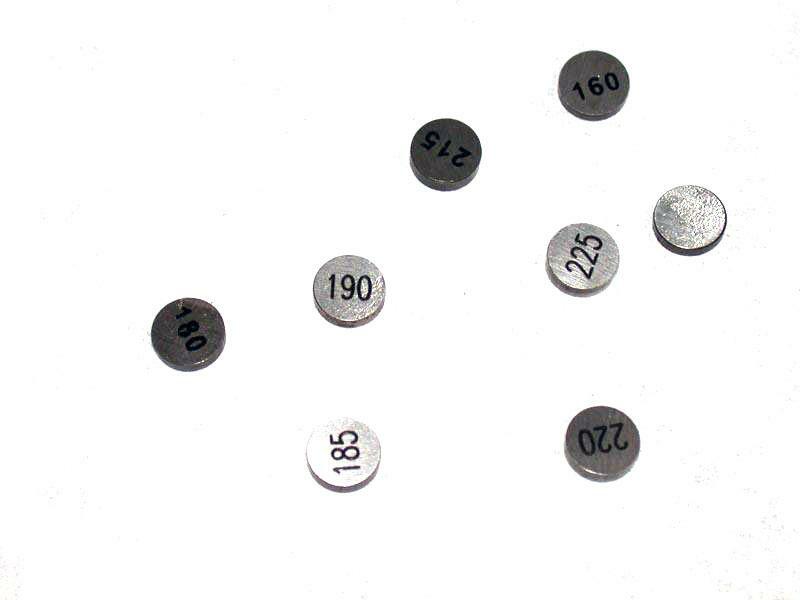 Pastille de soupape Hotcams Ø10,0x2,90mm - jeu de 5