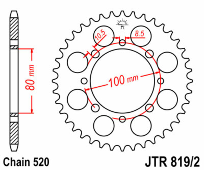 Couronne JT. acier standard - 520