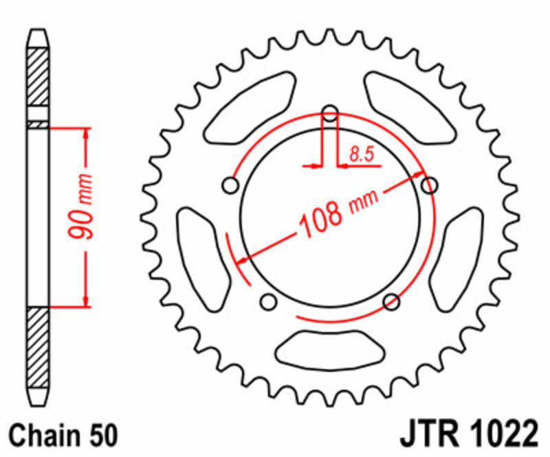 Couronne JT. acier standard 1022 - 530
