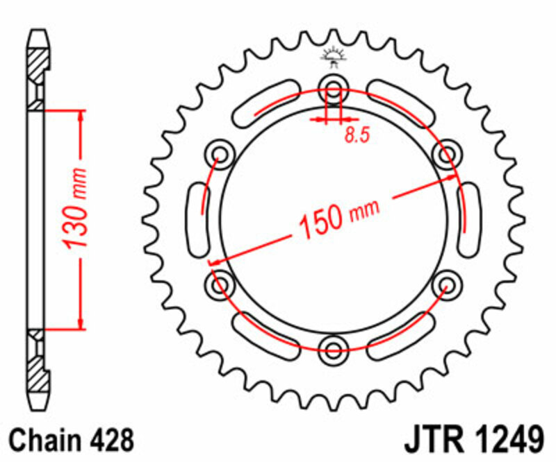 Couronne JT. acier standard 1249 - 428