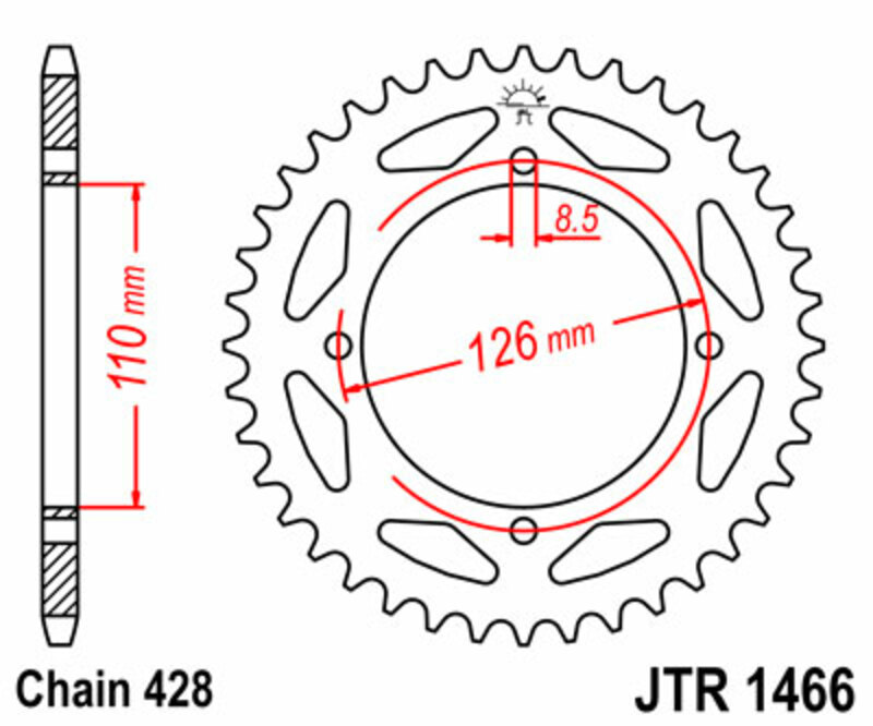 Couronne JT. acier standard 1466 - 428