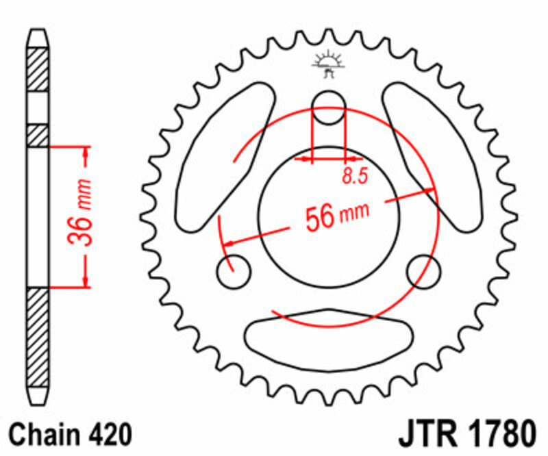 Couronne JT. acier standard 1780 - 420