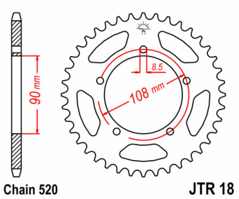 Couronne JT. acier standard 18 - 520