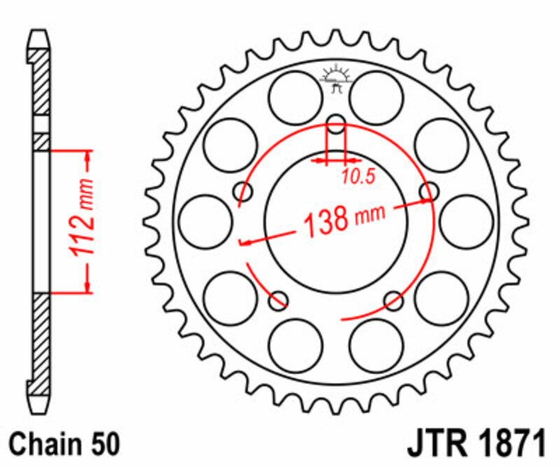 Couronne JT. acier standard 1871 - 530