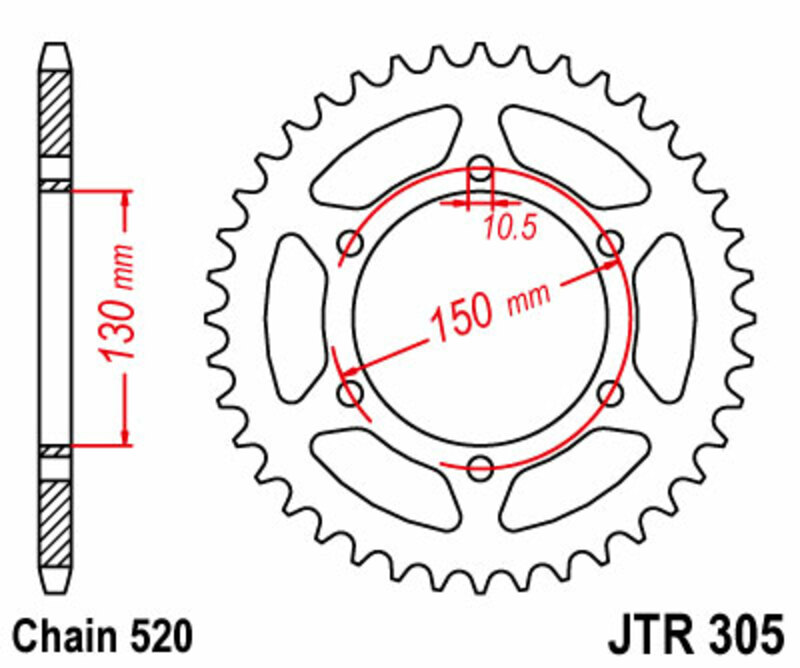Couronne JT. acier standard 305 - 520