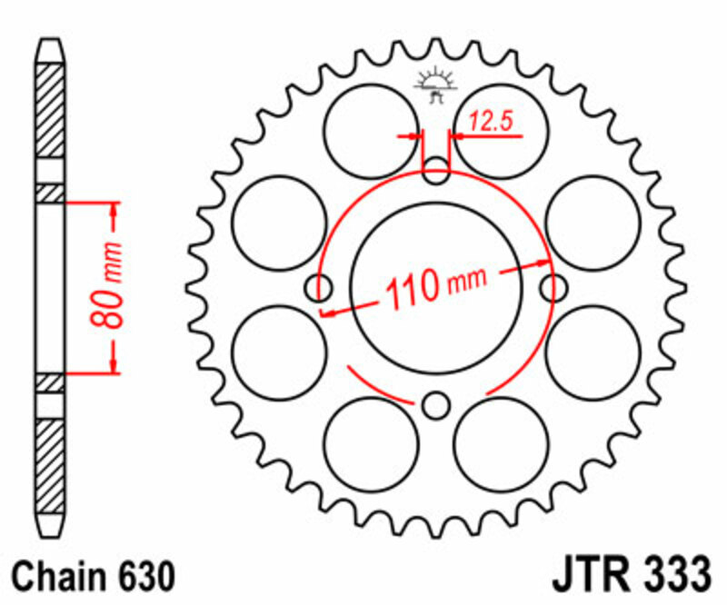 Couronne JT. acier standard 333 - 630
