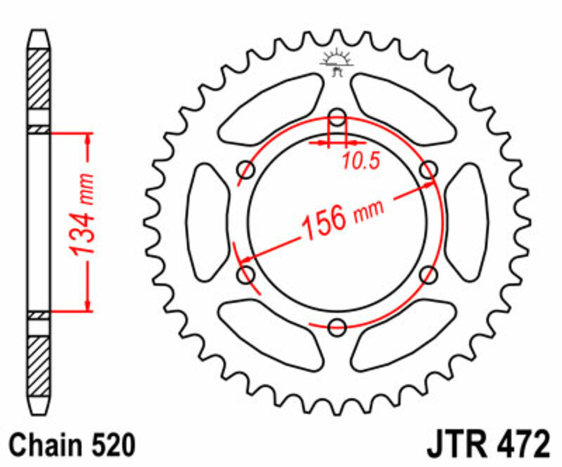 Couronne JT. acier standard 472 - 520