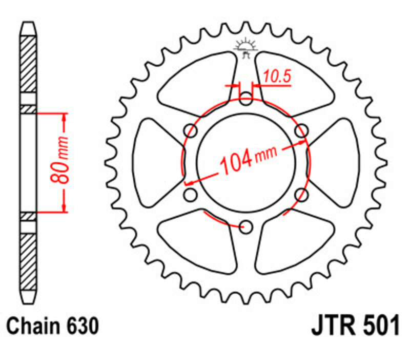 Couronne JT. acier standard 501 - 630