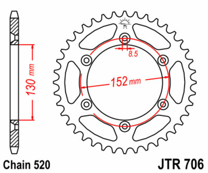 Couronne JT. acier standard 706 - 520