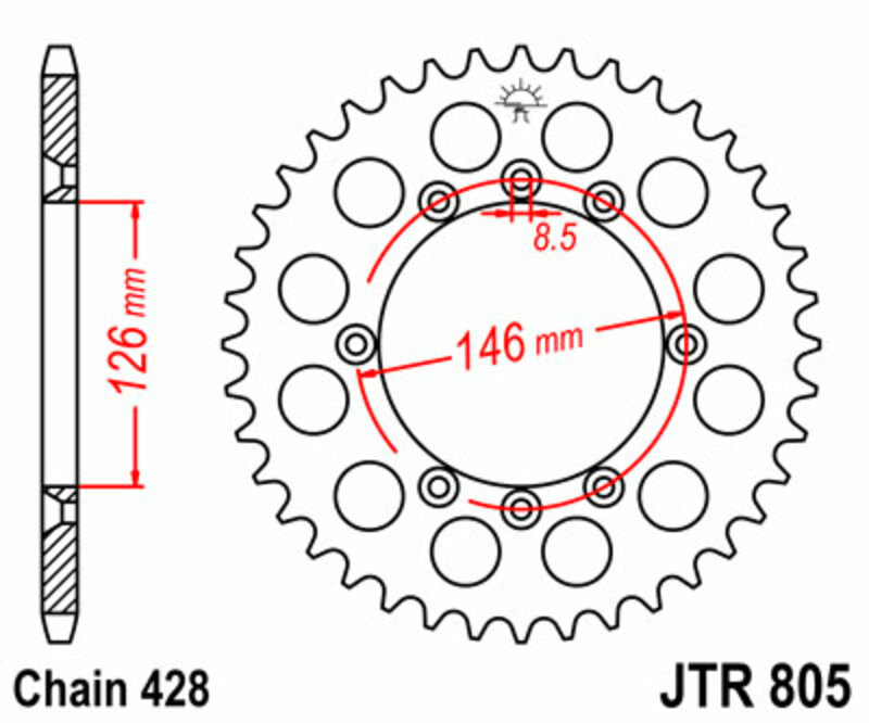 Couronne JT. acier standard 805 - 428