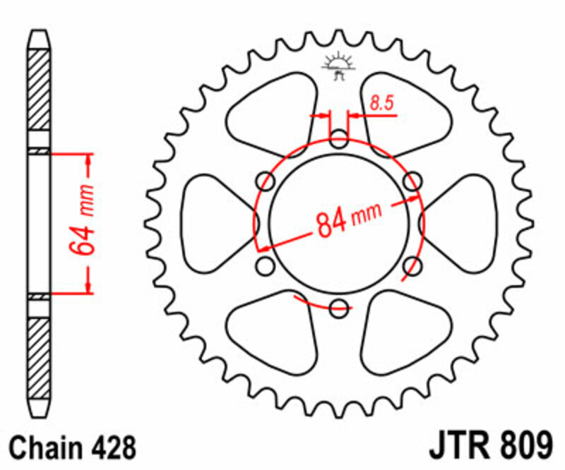 Couronne JT. acier standard 809 - 428