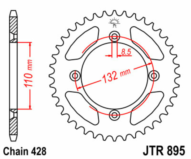 Couronne JT. acier standard 895 - 428