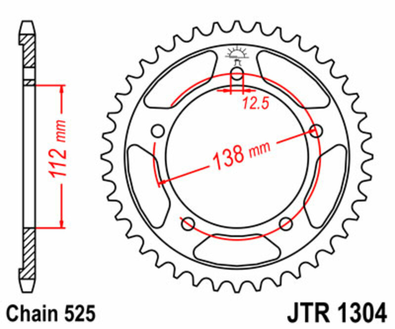 Couronne JT. acier standard 1304 - 525