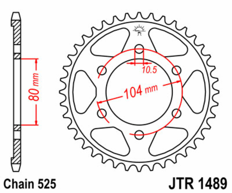 Couronne JT. acier standard 1489 - 525