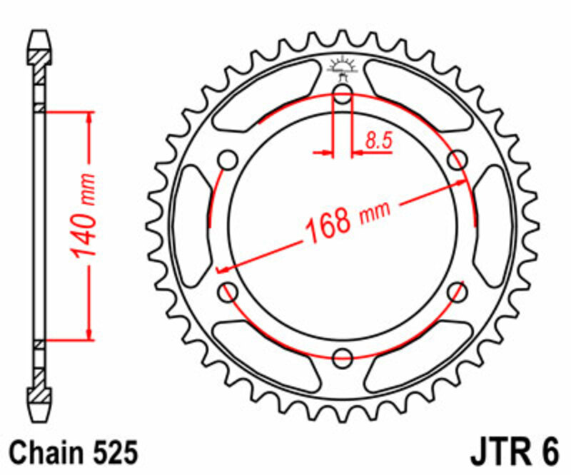 Couronne JT. acier standard 6 - 525
