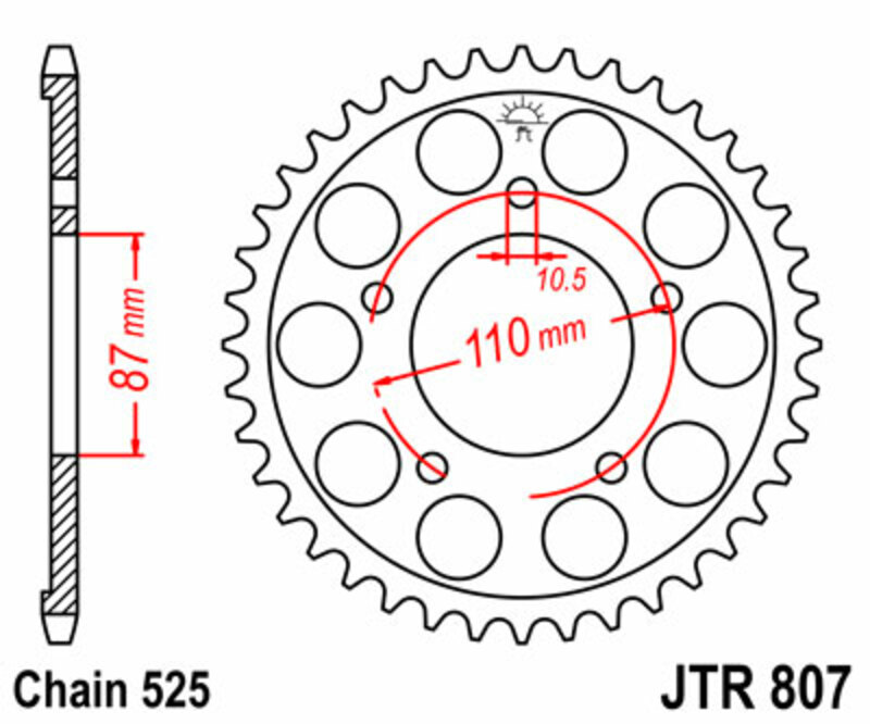 Couronne JT. acier standard 807 - 525