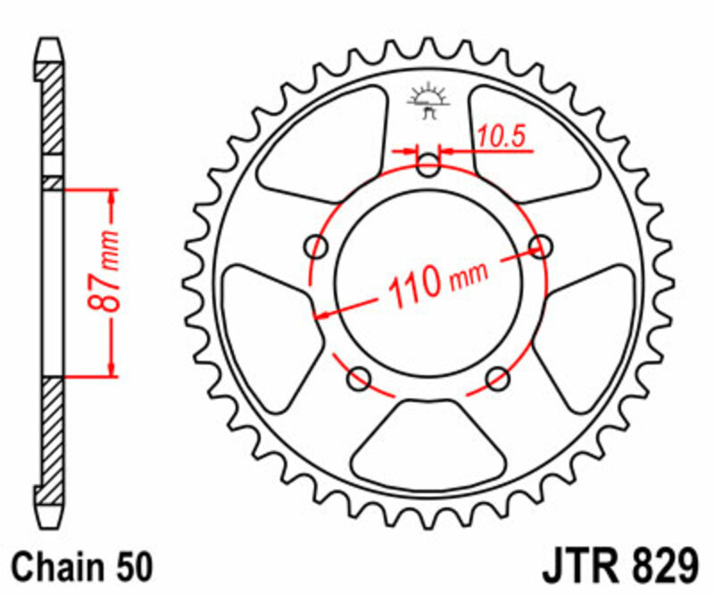 Couronne JT. acier standard 829 - 530