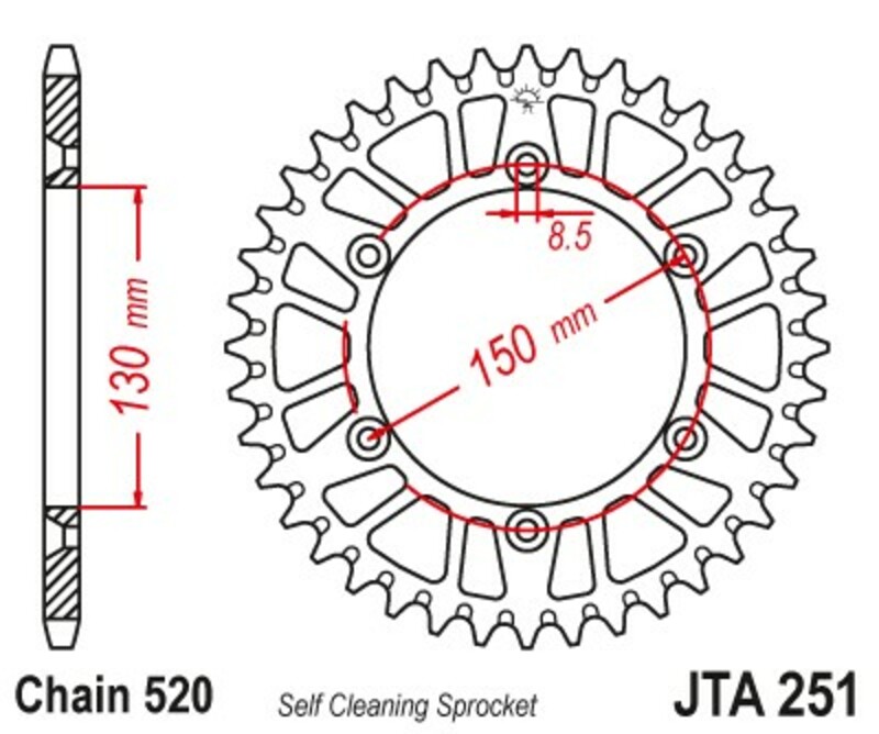 Couronne JT. aluminium ultra-light 251 - 520