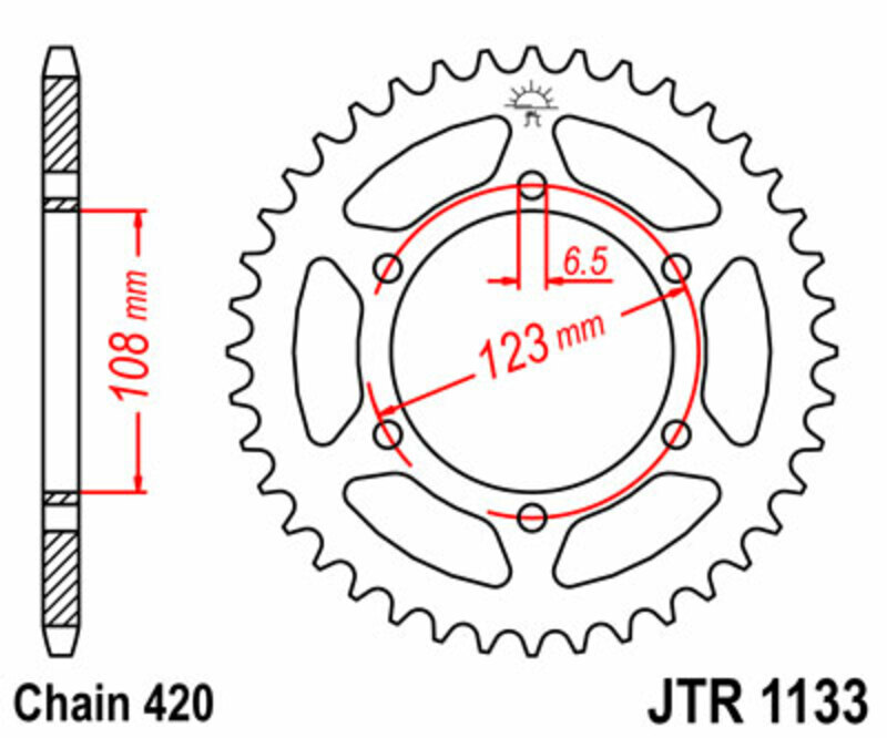 Couronne JT. acier standard 1133 - 420
