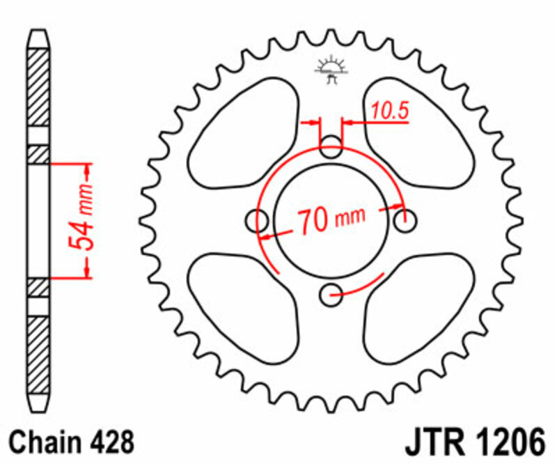 Couronne JT. acier standard 1206 - 428