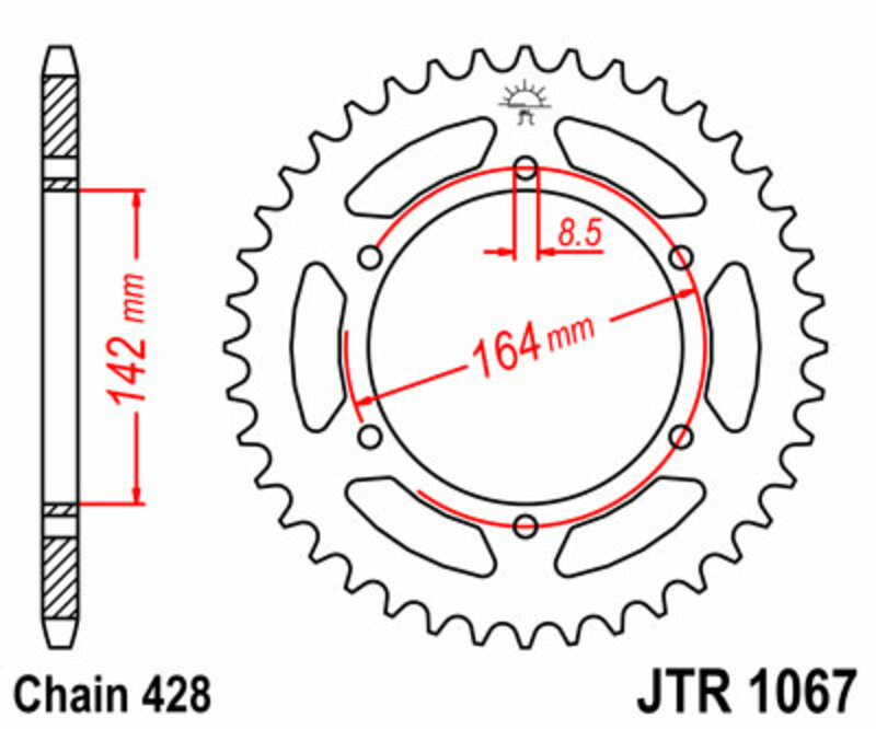 Couronne JT. acier standard 1067 - 428