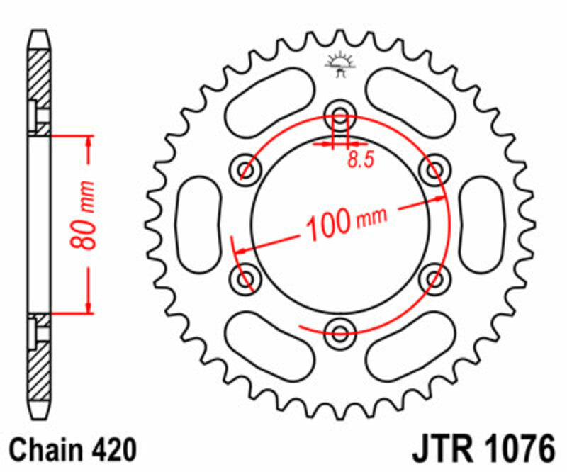 Couronne JT. acier standard 1076 - 420
