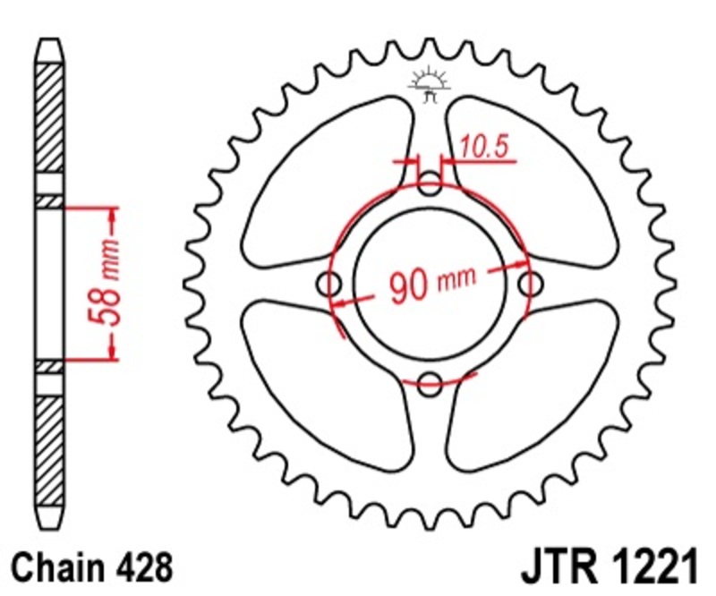 Couronne JT. acier standard 1221 - 428