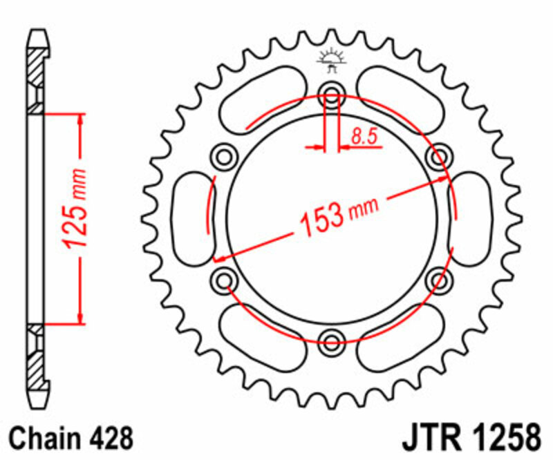 Couronne JT. acier standard 1258 - 428