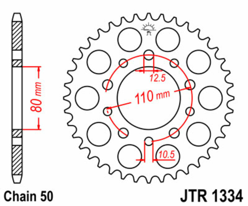 Couronne JT. acier standard 1334 - 530