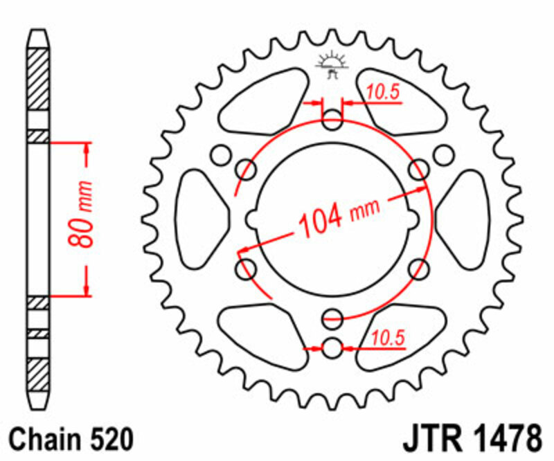 Couronne JT. acier standard 1478 - 520
