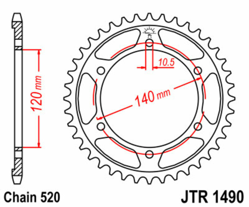 Couronne JT. acier standard 1490 - 520