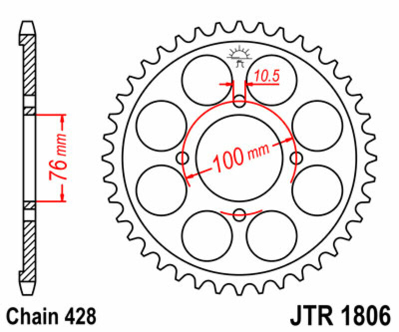Couronne JT. acier standard 1806 - 428