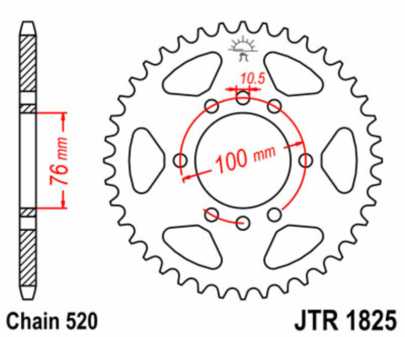 Couronne JT. acier standard 1825 - 520