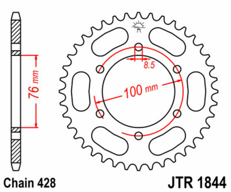 Couronne JT. acier standard 1844 - 428