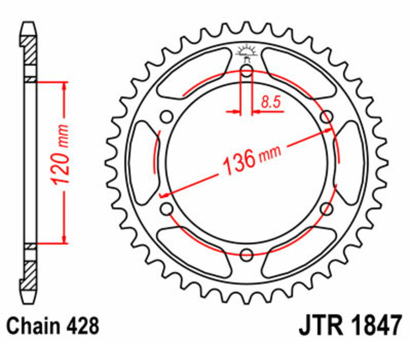 Couronne JT. acier standard 1847 - 428